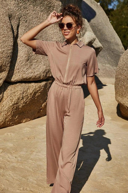 Levoire | Combinaison 3/4 manches, avec fermeture éclair et rabat