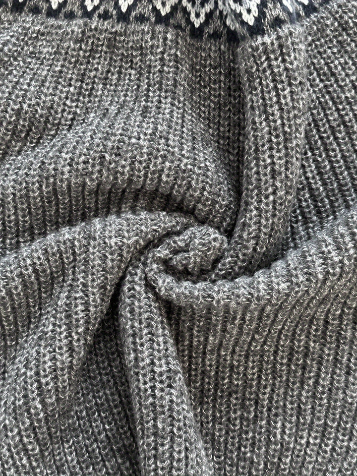 Levoire | Pull Avec Motif Géométrique Et Col Rond