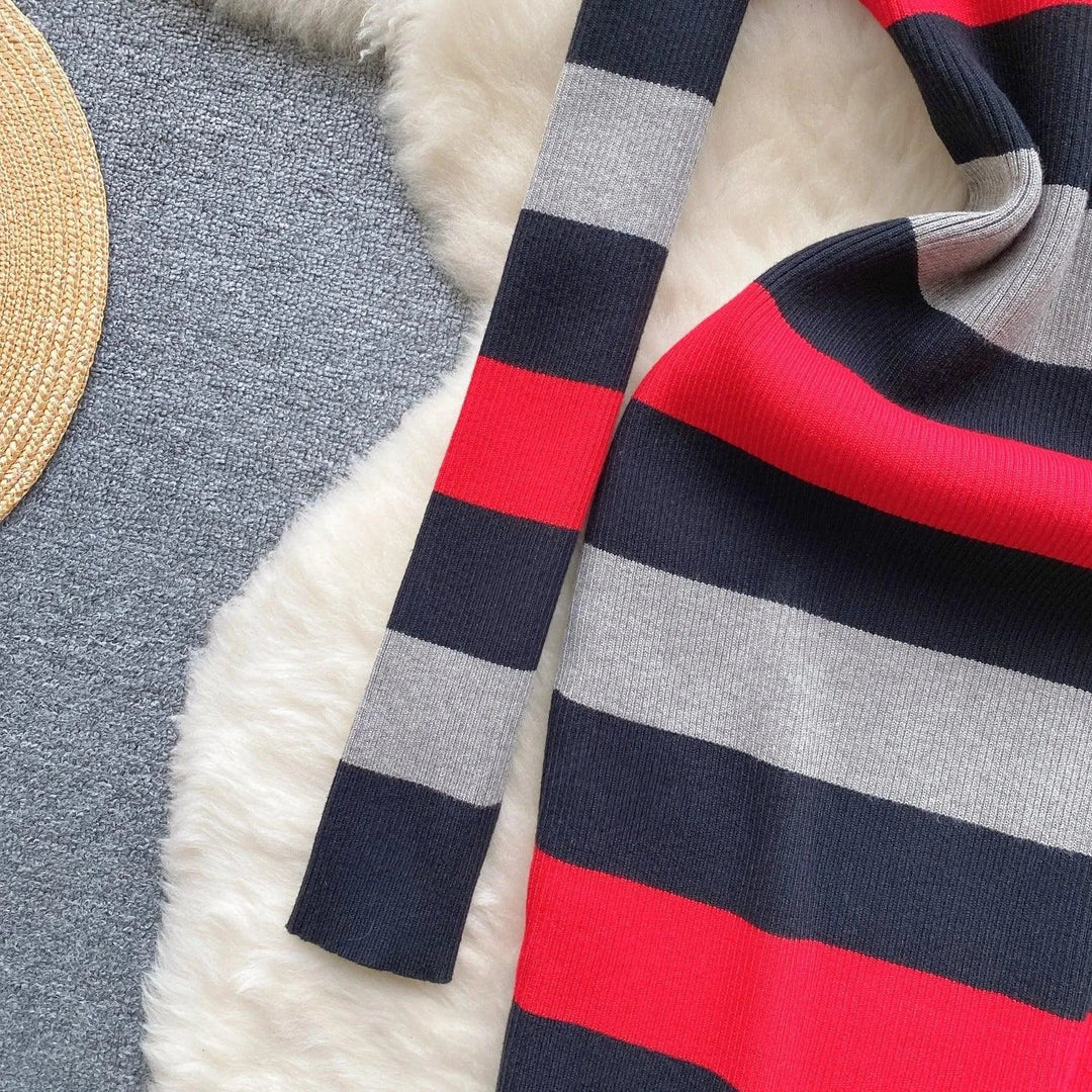 Levoire | Robe en rib pour femmes en couleurs mélangées