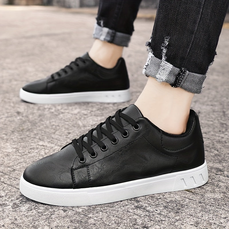 Levoire | Retro Cuir Chaussures De Réseau Pour Hommes Noir