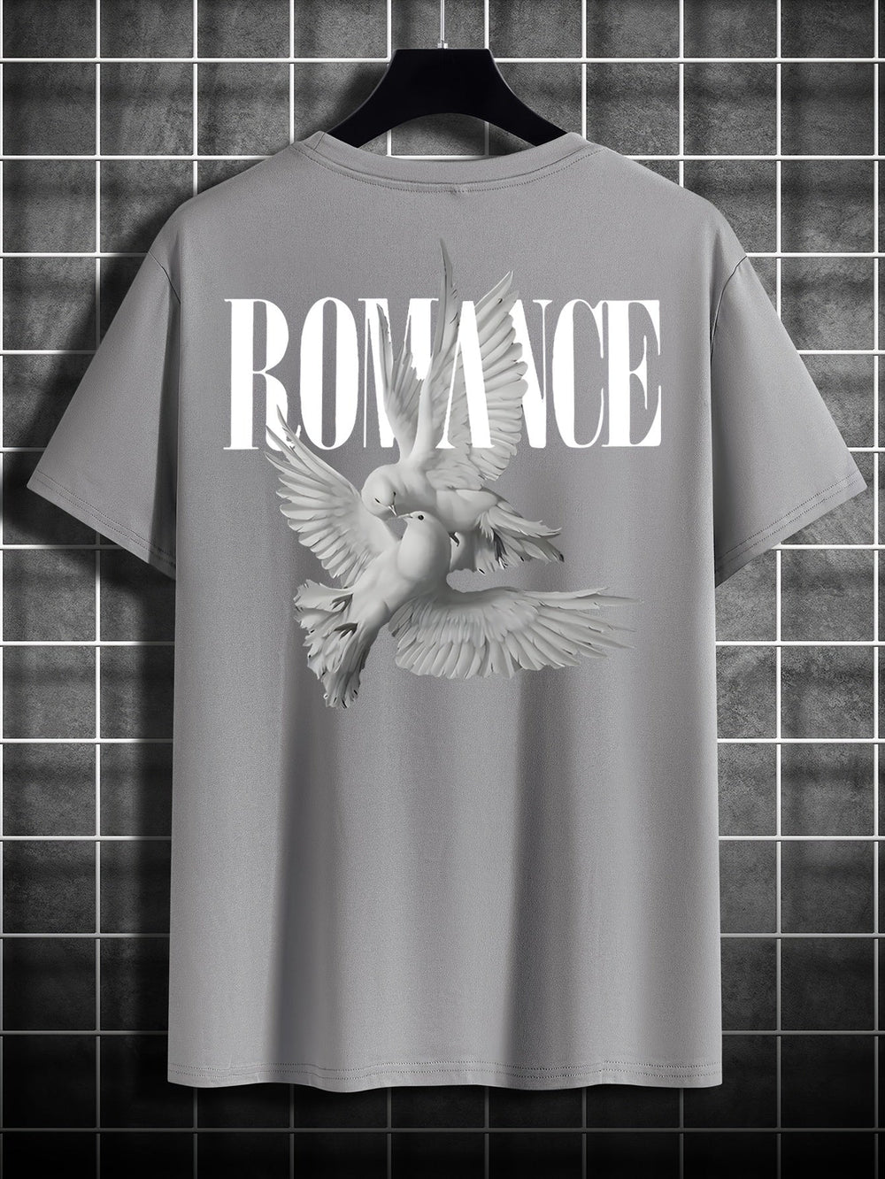 Levoire | T-Shirt En Coton Pour Hommes Avec Motif Alphabétique Et Col Rond