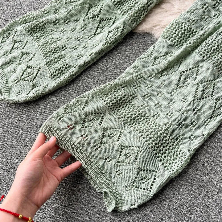 Levoire | Pantalons larges, droits à taille haute avec jambes larges et top