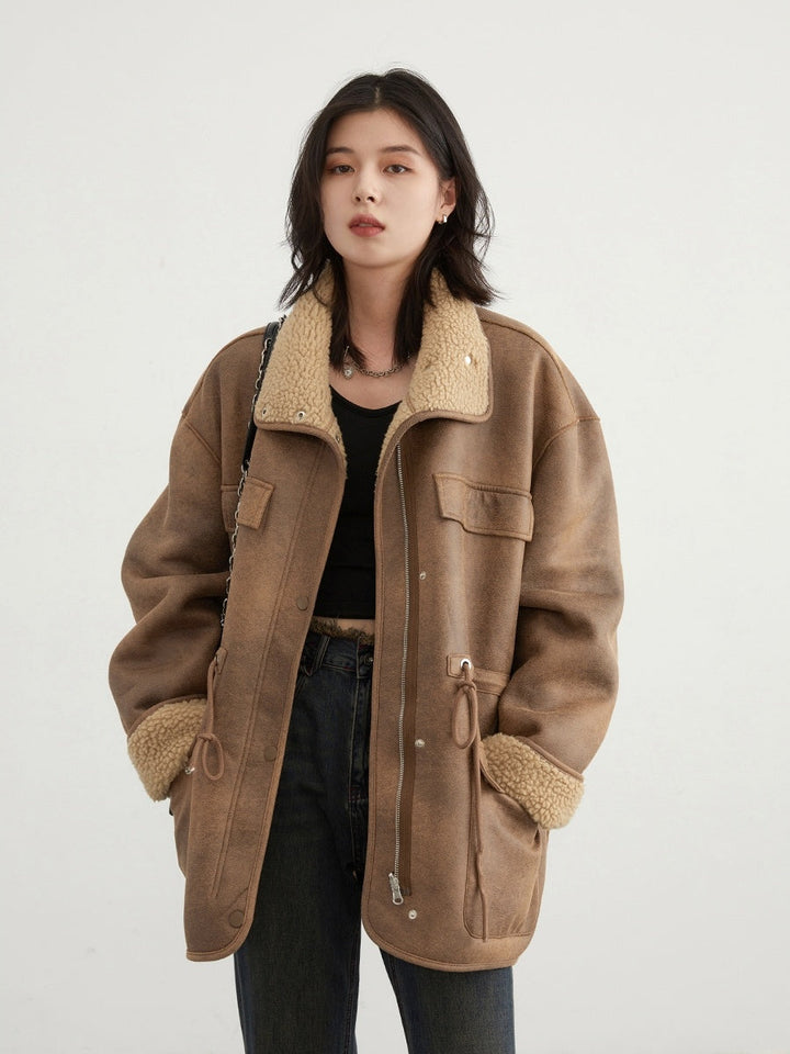 Levoire | Veste De Moto Pour Femmes En Laine D'Agneau