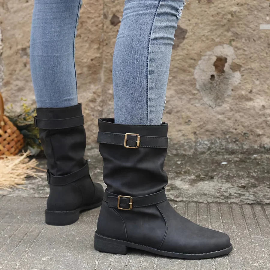 Levoire | Bottes De Cheville Western À Boucle Vintage Pour Femmes