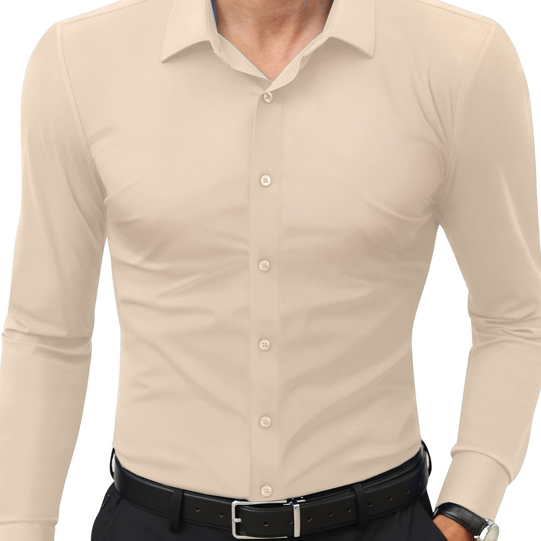 Levoire | Slim Fit Stretch Chemise Homme Boutonnée