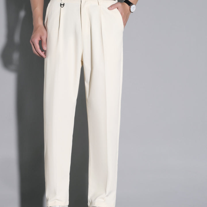 Levoire | Pantalons Pour Hommes Unicolores En Polyester, Tissu Non Extensible