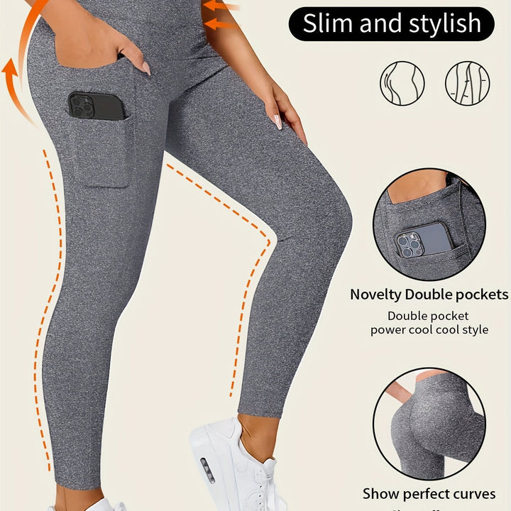 Levoire | Pantalons De Yoga Unis Avec Poche Et Haute Élasticité