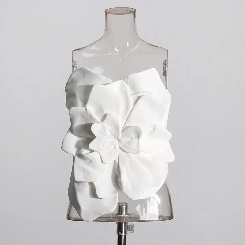 Levoire | Poche sans dos avec fleur tridimensionnelle