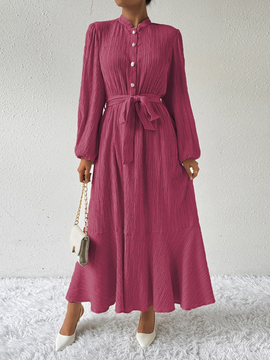 Levoire | Robe À Manches Longues Et Ceinture À Nœuds