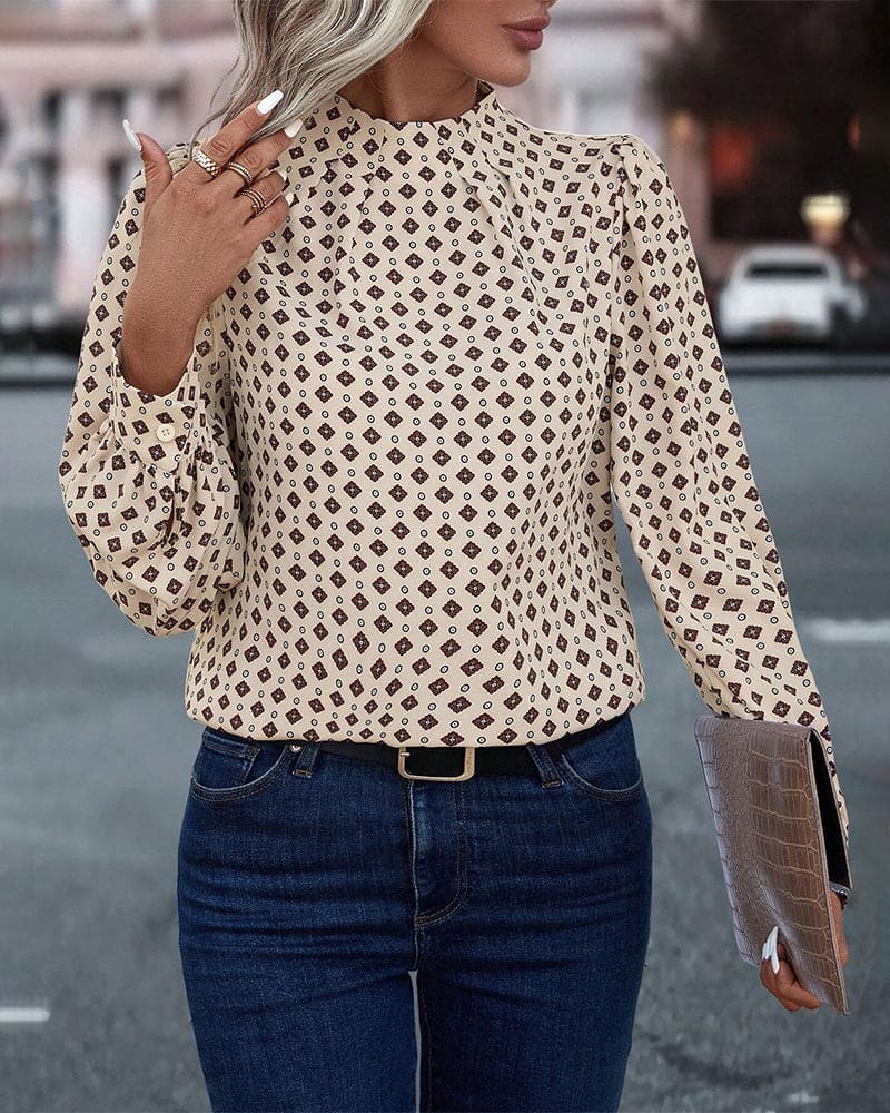 Levoire | Blouse Style Vintage Avec Imprimés