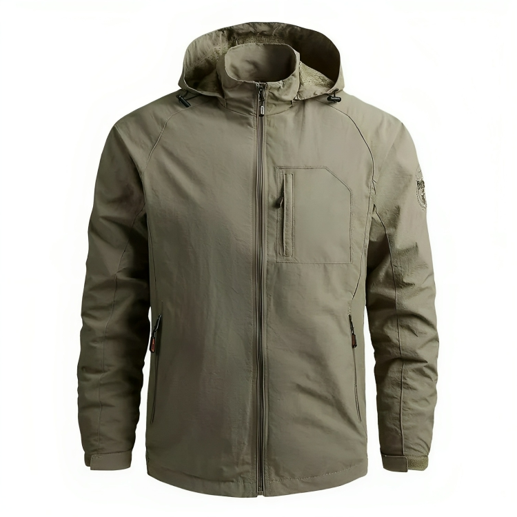 Levoire | Veste Imperméable Coupe-Vent Avec Capuche Pour Hommes Marron foncé