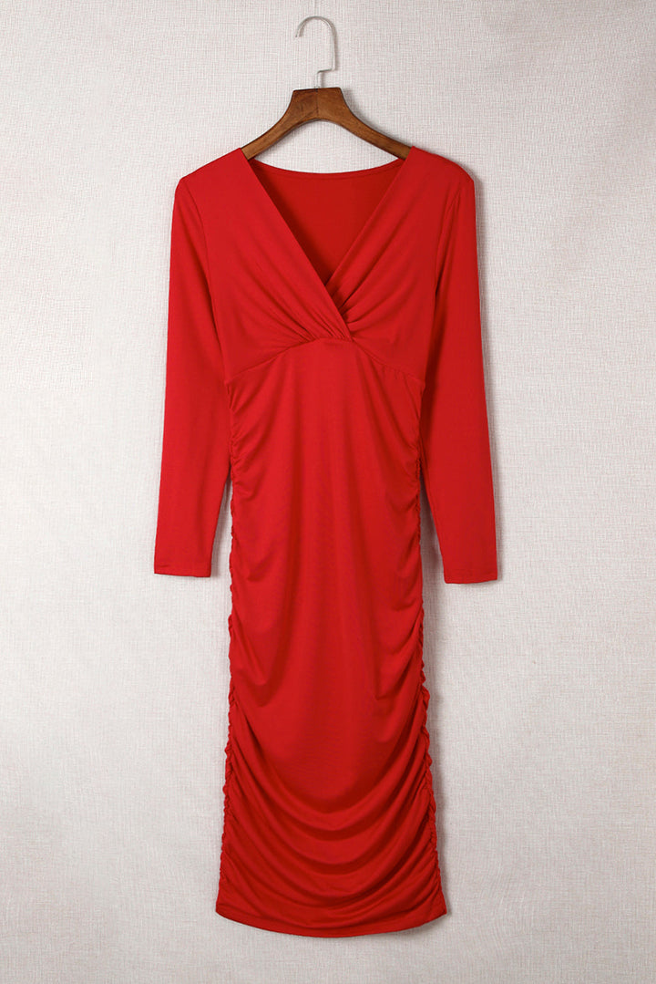 Levoire | Robe Wrap Rouge Tulinen