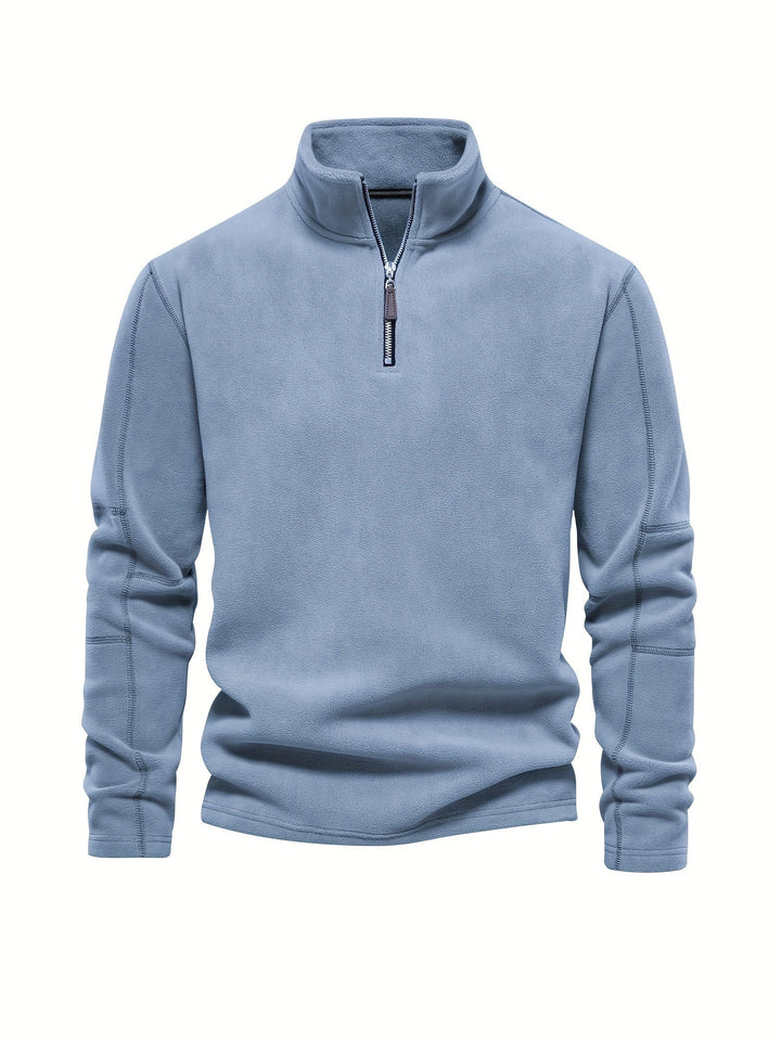 Levoire | Veste À Col En V Pour Homme Avec Zip Et Col En V Bleu acier clair