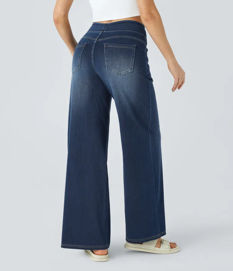 Levoire | Pantalon Denim Stretch Taille Haute Femme