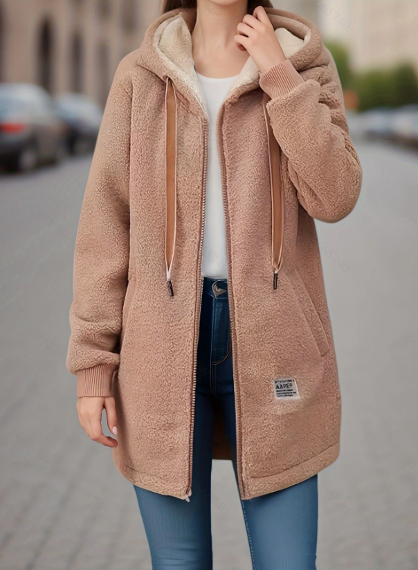 Levoire | Veste Pour Femmes Avec Capuche Et Fermeture Éclair Confortable Et Stylée Kaki