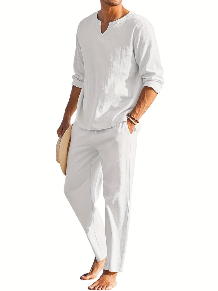 Levoire | Chemises Et Pantalons Élégants Pour Hommes Pour Une Élégance Décontractée Blanc