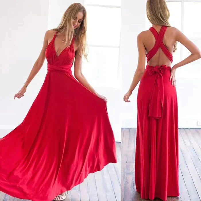 Levoire | Robe Portefeuille Élastique Avec Bretelles Rot