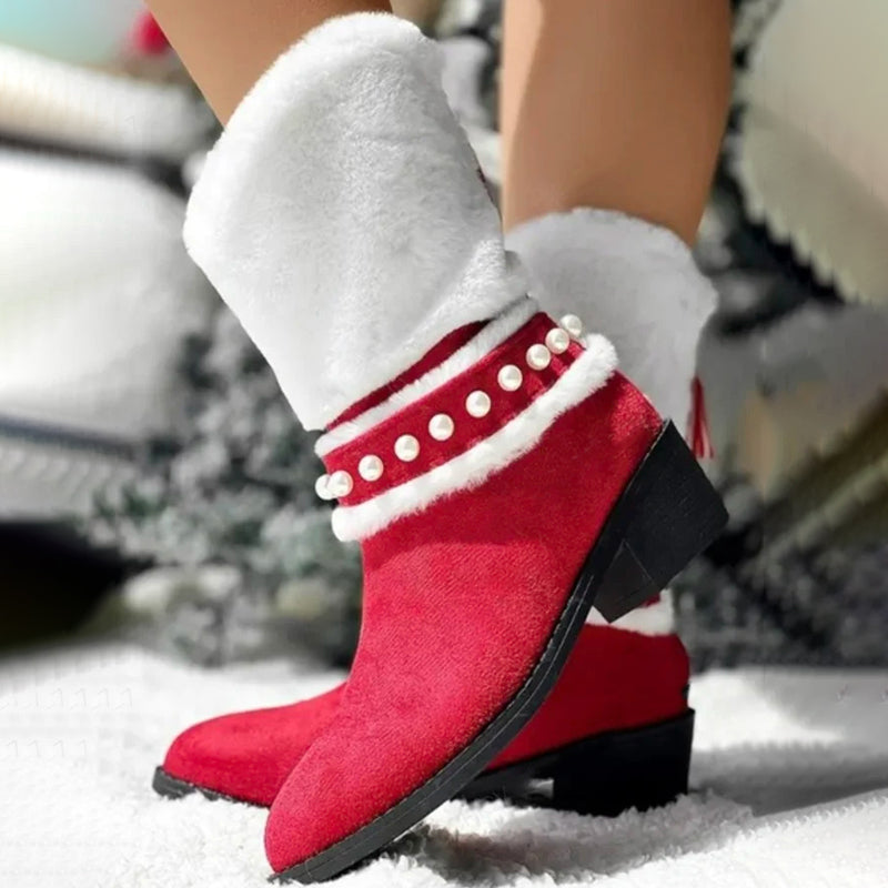 Levoire | De Neige Chaudes En Peluche Rouge