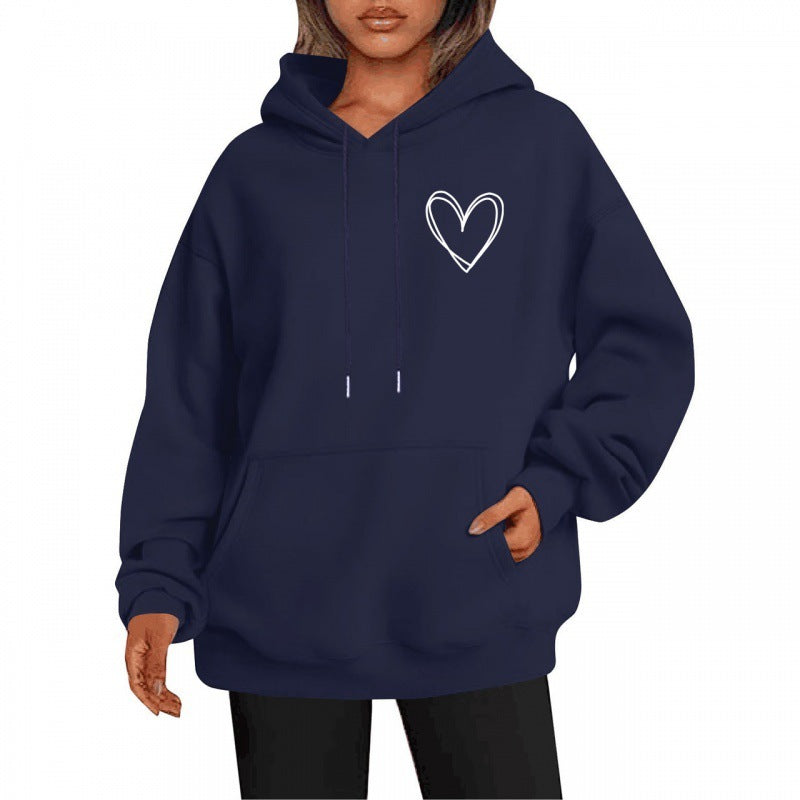 Levoire | Sweat À Capuche Décontracté Long Bleu marine