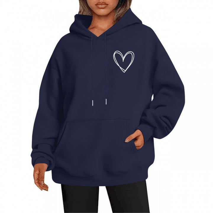Levoire | Sweat À Capuche Décontracté Long Bleu marine
