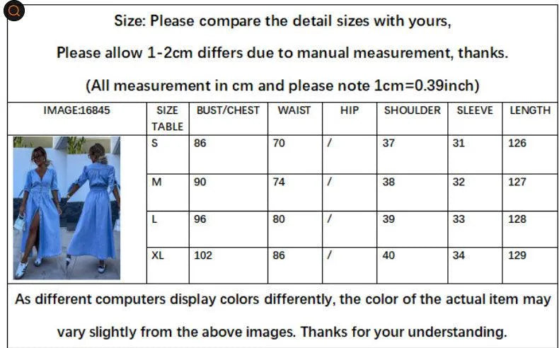 Levoire | Robe en denim à décolleté en V