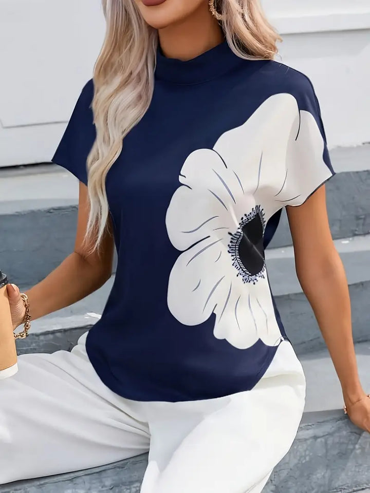 Levoire | Haut Avec Motif Floral Et Décolleté Haut Pour Femmes