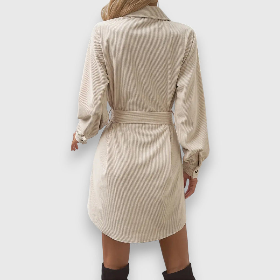 Levoire | Chemise En Corduroy Robe Avec Belt