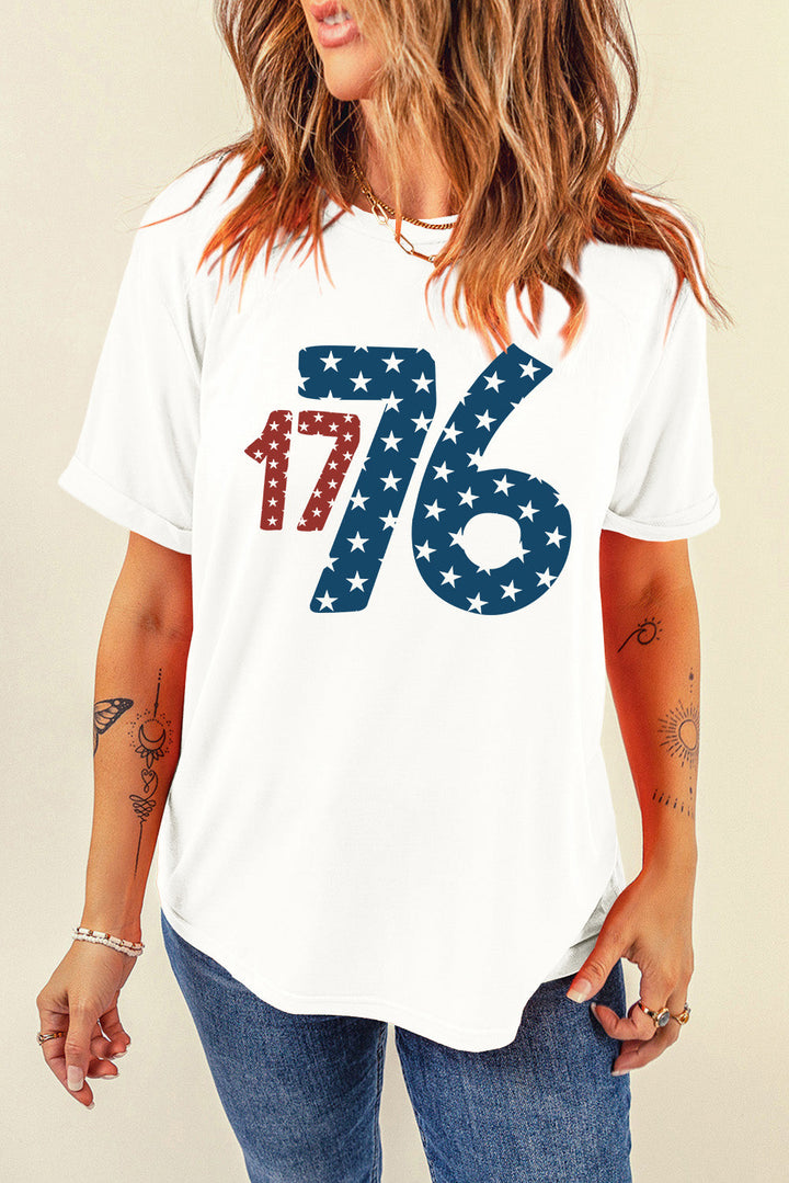 Levoire | 1776 Col Rond T-shirt à Manches Courtes Blanc