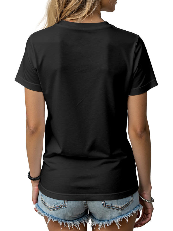 Levoire | T-shirt relaxant pour femmes en 100% coton avec impression bicolore