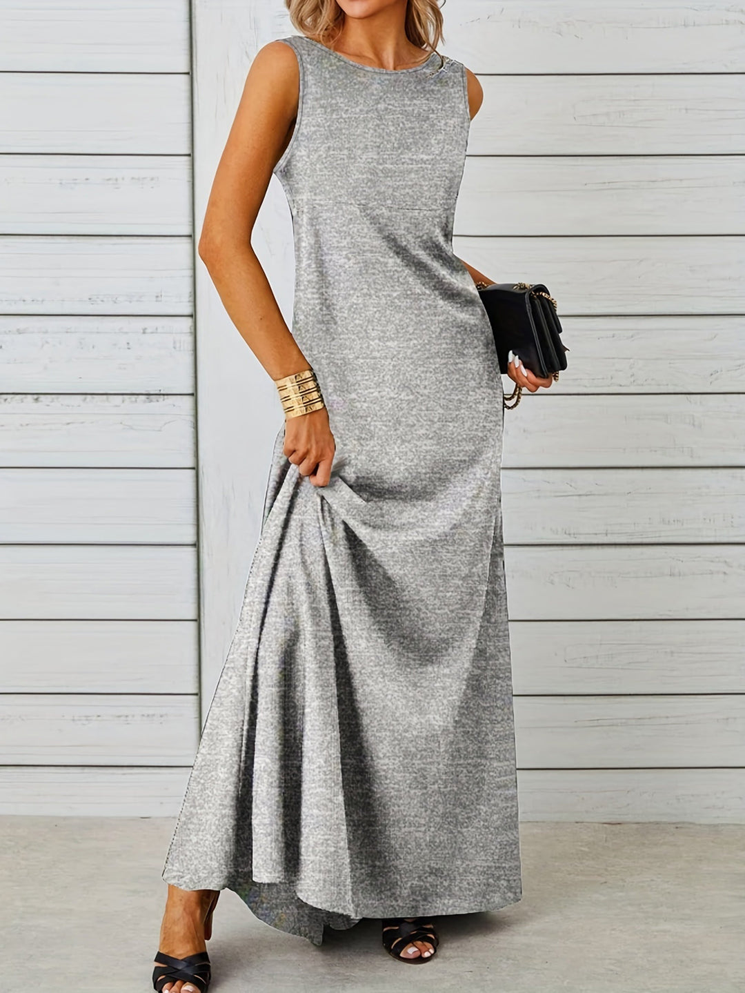 Levoire | Robe longue débardeur Gris