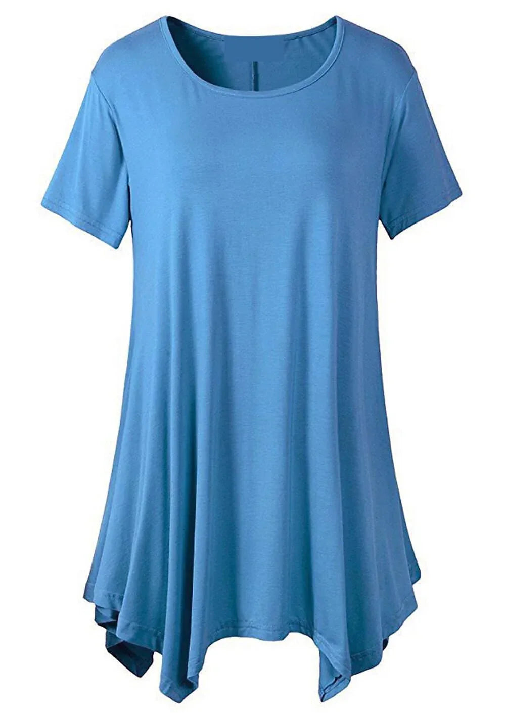 Levoire | T-Shirt D'Été À Coupe Décontractée Avec Manches Courtes Denim Bleu