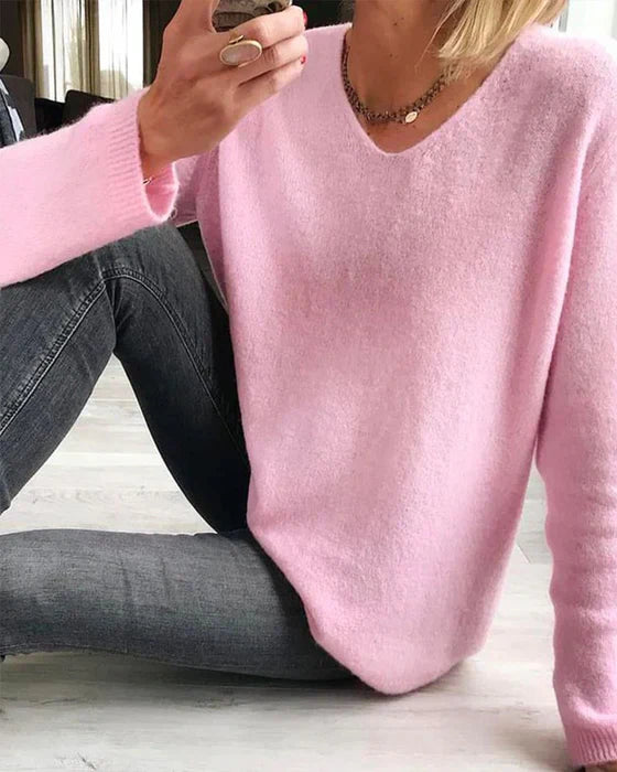 Levoire | Pull À Manches Longues Uni Rosa