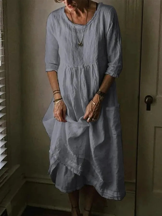 Levoire | Robe D'Été Légère En Bleu Ciel Gris
