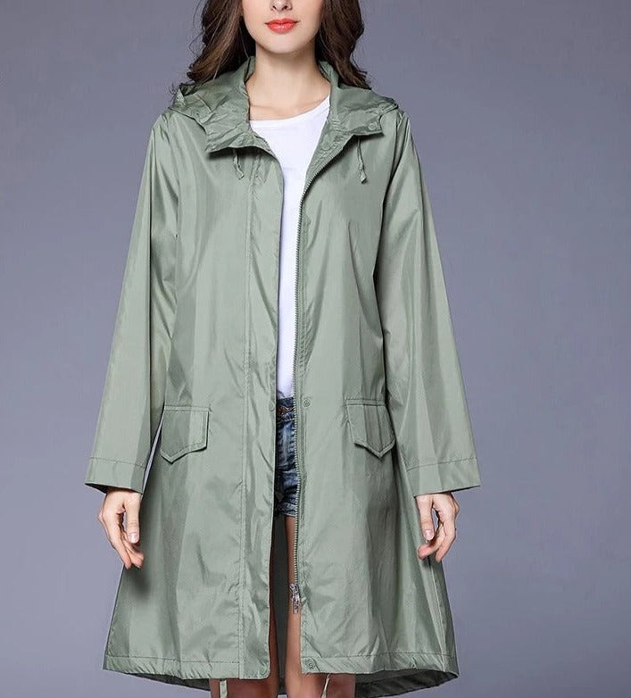 Levoire | Veste De Pluie Coupe-Vent Avec Fermeture Éclair Vert a