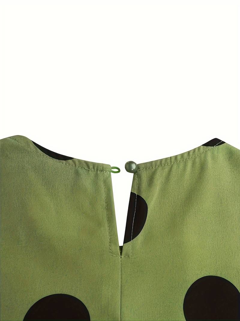Levoire | Robe À Manches Longues À Pois Avec Col Rond