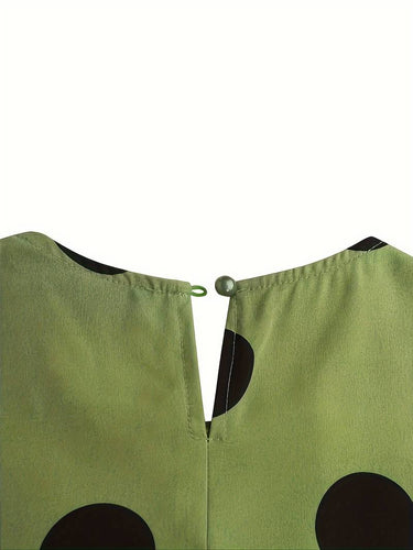 Levoire | Robe À Manches Longues À Pois Avec Col Rond