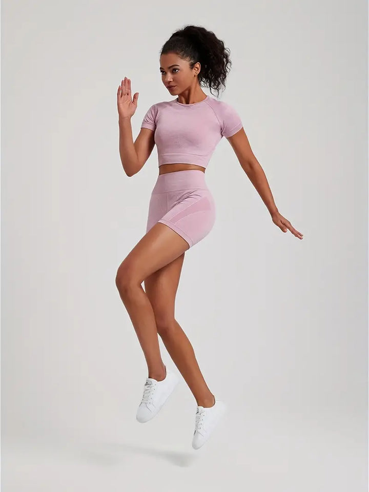 Levoire | Ensemble De Gym Pour Un Look Élégant Et Un Design Parfait Rose Claire