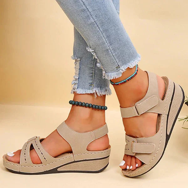 Levoire | Sandales À Talons Rétro D'Été Pour Femmes Beige