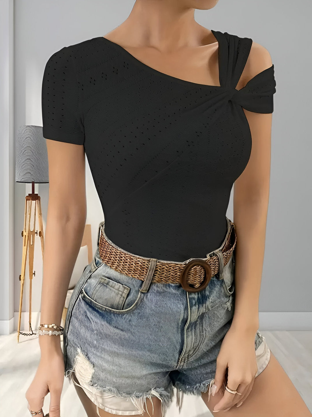 Levoire | Haut De Sweatshirt Asymétrique Noir