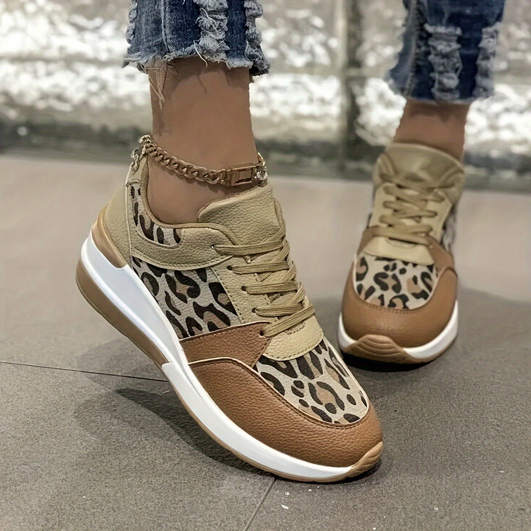 Levoire | Baskets Pour Femmes Avec Motif Léopard Braun motif léopard