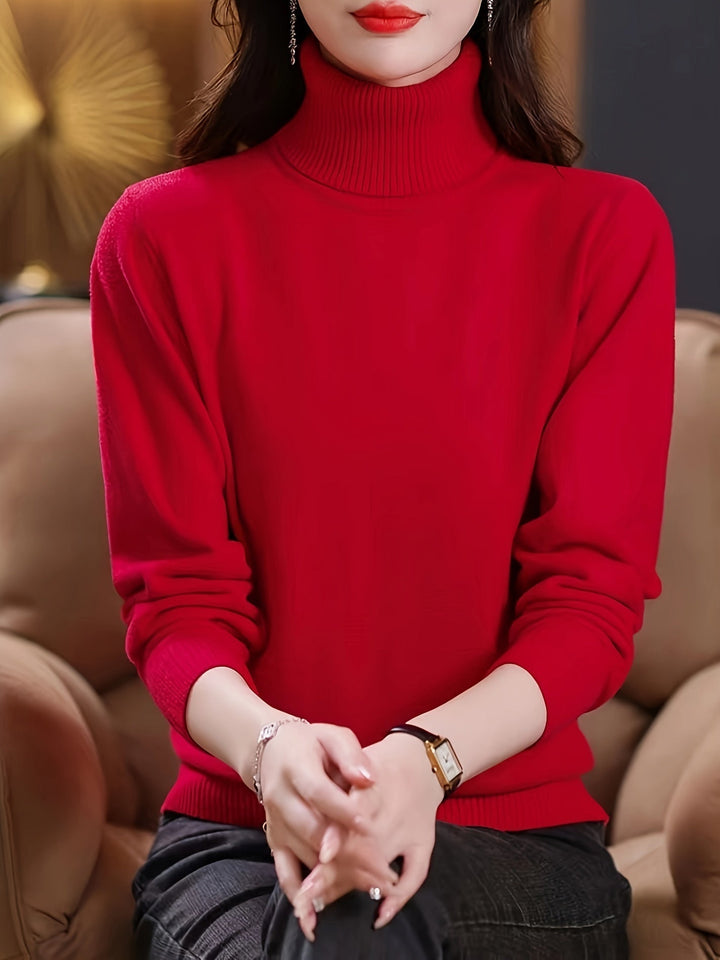Levoire | Simple Tricot Col Montant À Manches Longues Rot
