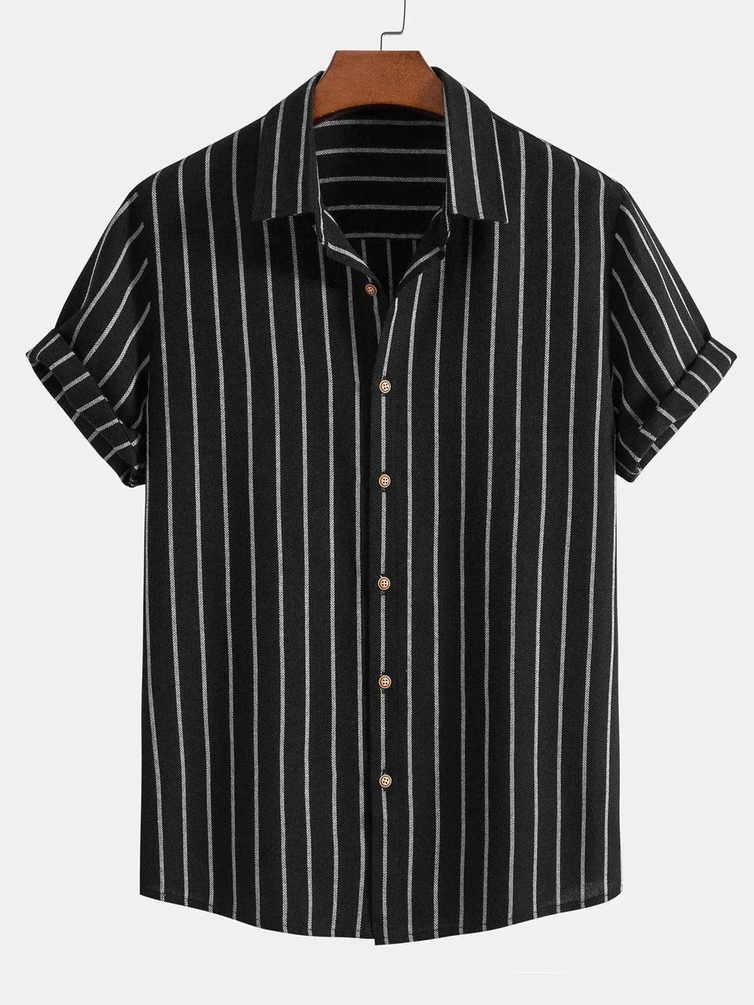 Levoire | Chemise à manches courtes pour hommes Z3774 Noir