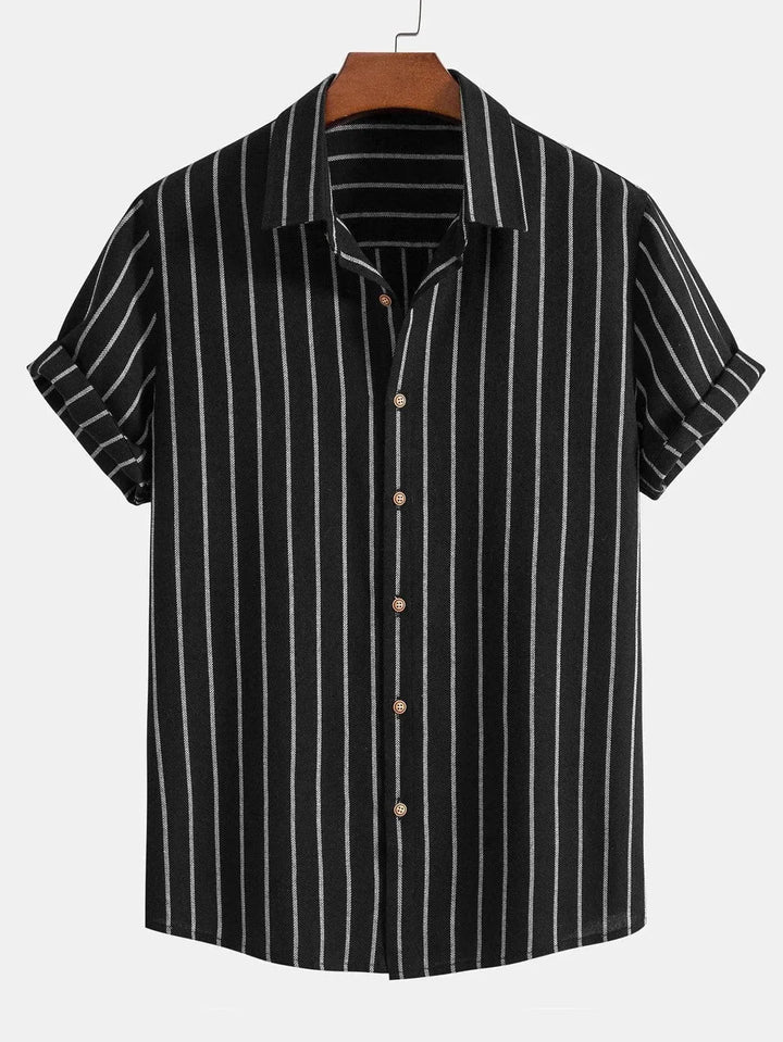 Levoire | Chemise à manches courtes pour hommes Z3774 Noir
