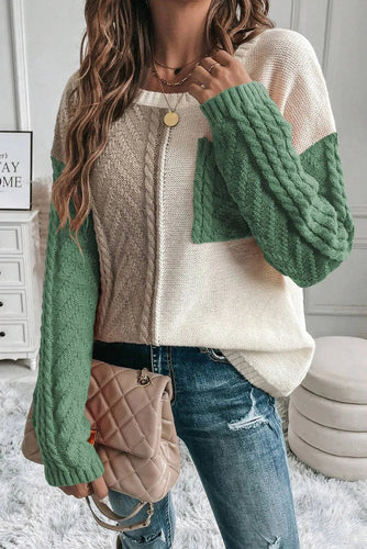 Levoire | Pull Long À Manches Longues Chaud Avec Col Rond Et Poche