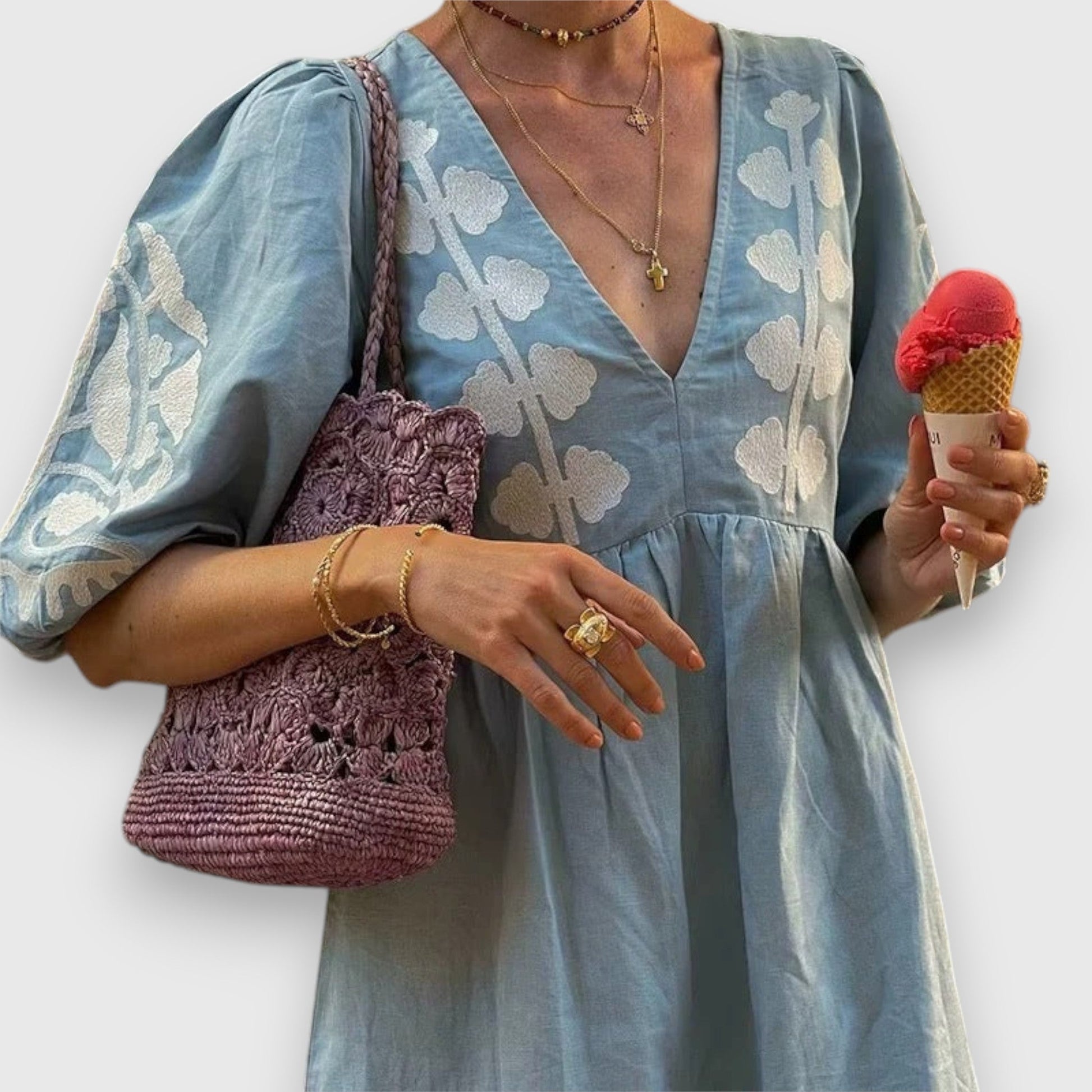 Levoire | Flieendes Maxi Robe Avec Détails