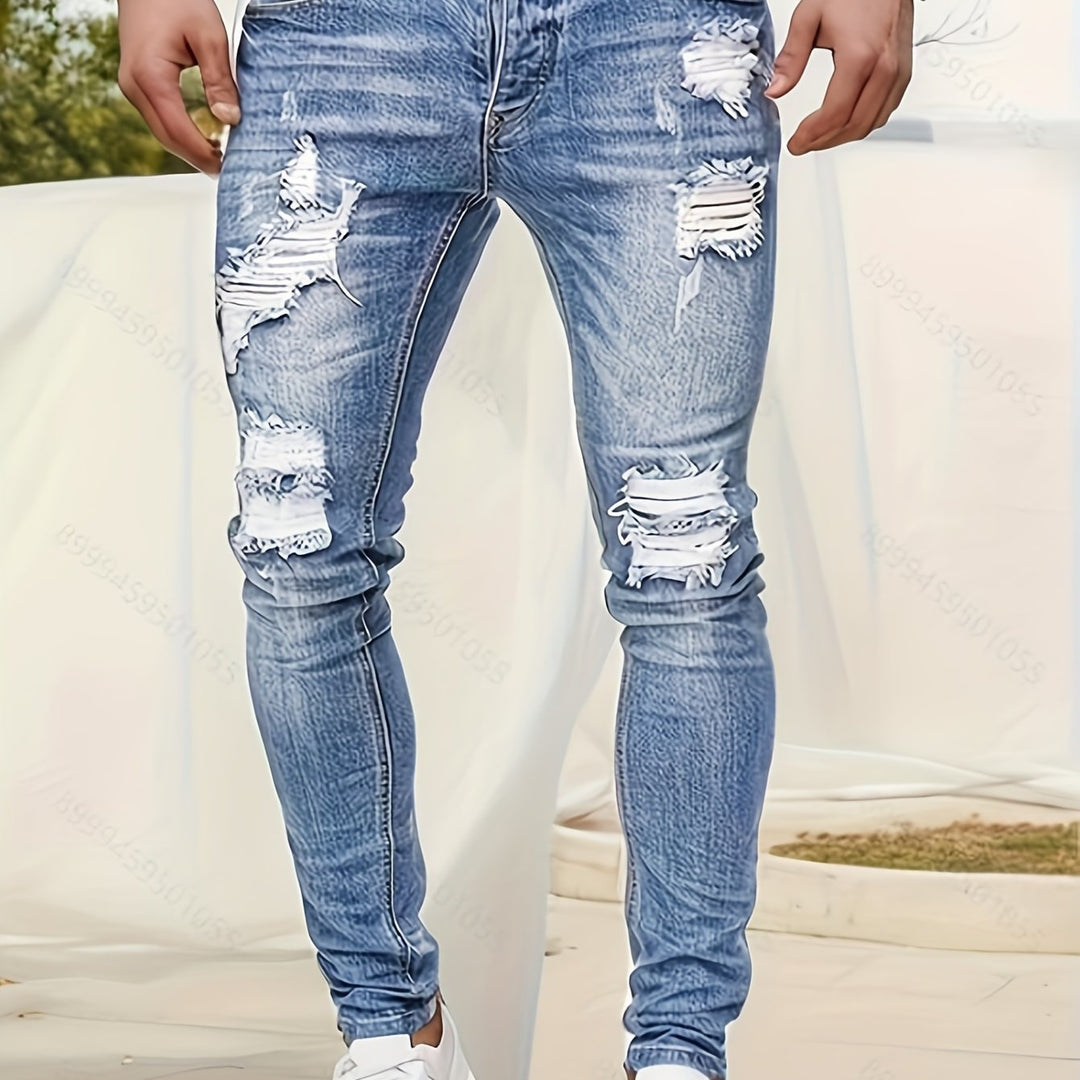 Levoire | Jean Slim Fit Déchiré Pour Hommes