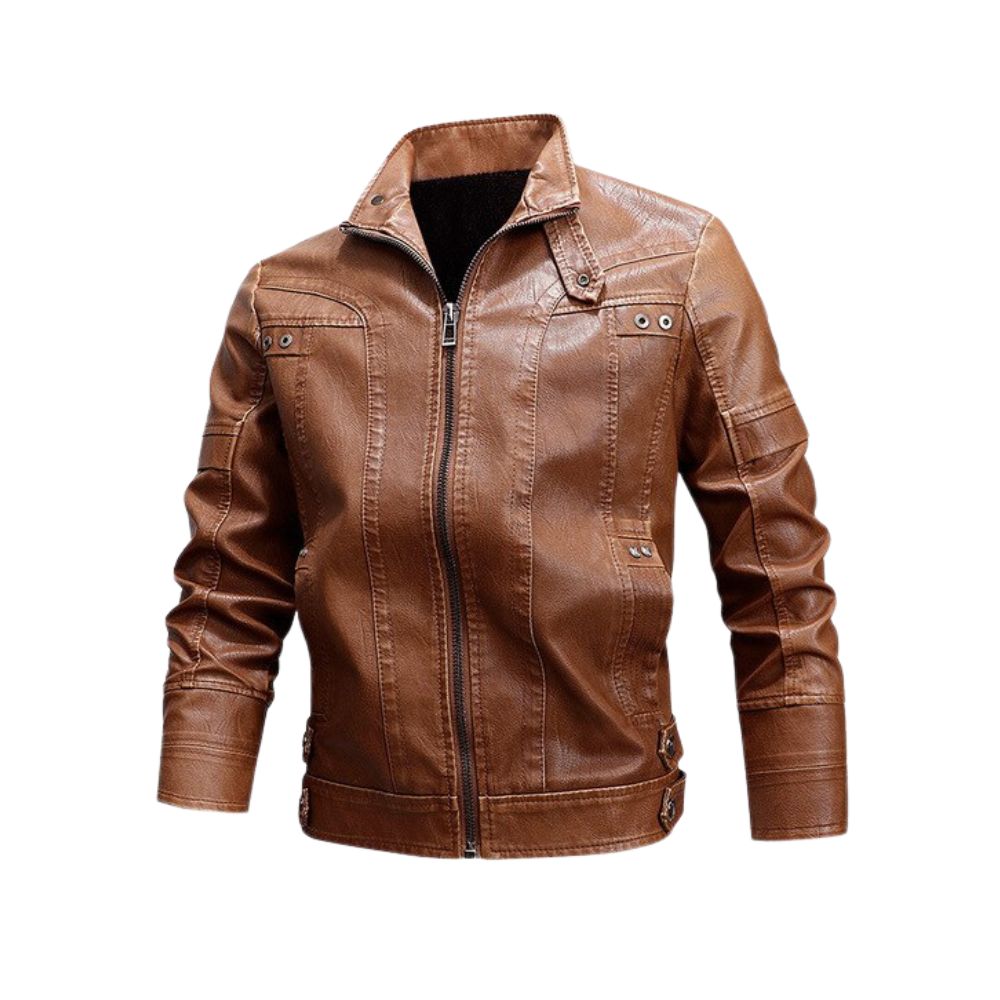 Levoire | Veste en cuir urbaine Marron clair