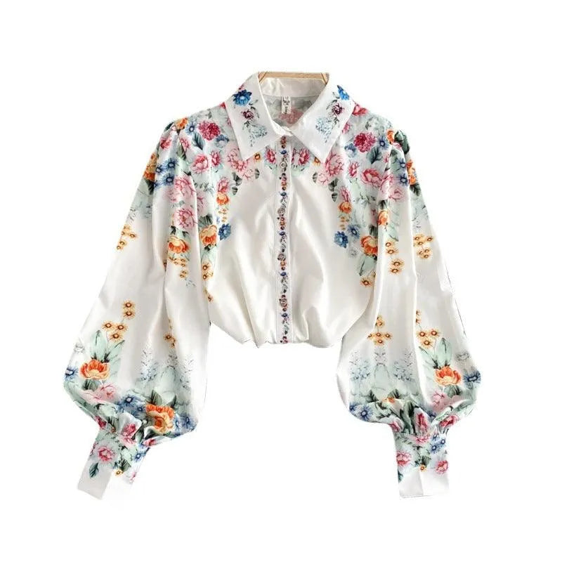 Levoire | T-shirt femme avec un style décontracté et des manches lampion courtes Blanc