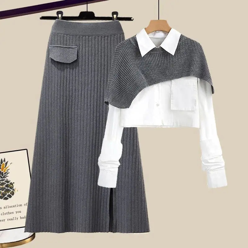 Levoire | Tenue Tricotée À La Mode Ensemble gris