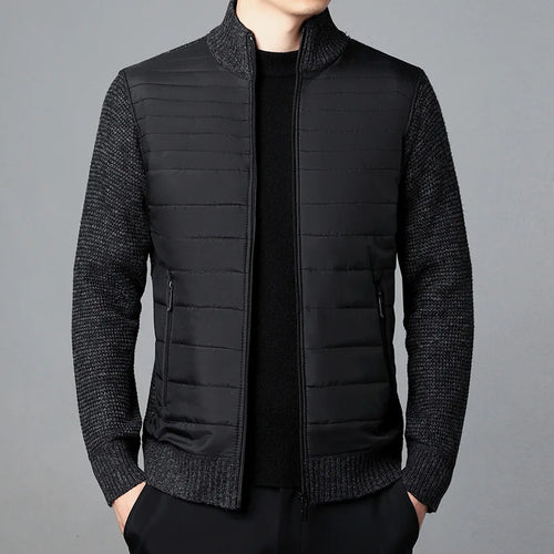 Levoire | Veste En Tricot Élégante Avec Col Haut Pour Hommes